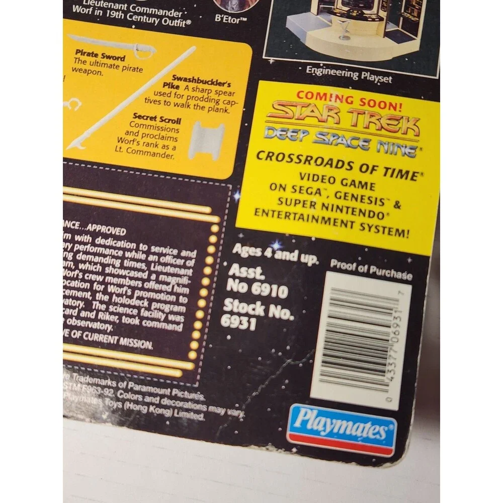 Vintage Star Trek Playmates Action Figures Lot of 3 Sealed 1994–1996